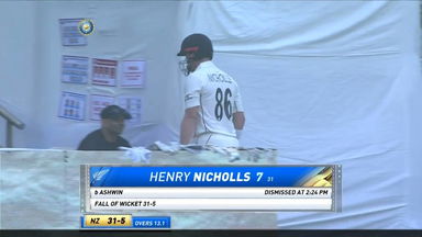 IND vs NZ 2021, 2nd Test, Day 2: Henry Nicholls Wicket