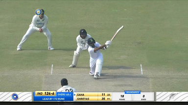 IND vs NZ 2021, 1st Test, Day 4: Wriddhiman Saha Six