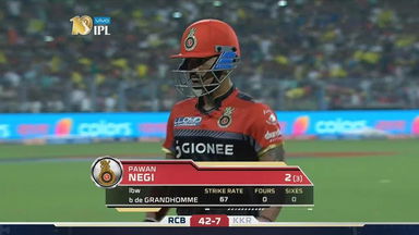 M27: KKR vs RCB – Pawan Negi Wicket