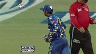 Match 65 KKR vs MI – Bhatia's Wicket