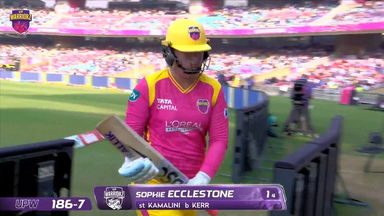 Wicket: Match 10, UP Warriorz vs Mumbai Indians, WPL 2026: Sophie Ecclestone Wicket