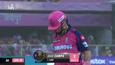 M60: RR vs RCB – Adam Zampa  Wicket