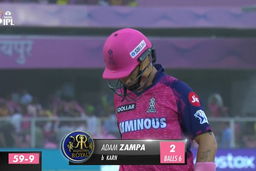 M60: RR vs RCB – Adam Zampa  Wicket