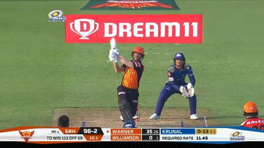 M17: MI vs SRH – David Warner Six