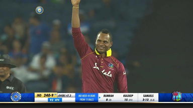 IND vs WI 2018, 3rd ODI: Jasprit Bumrah Wicket