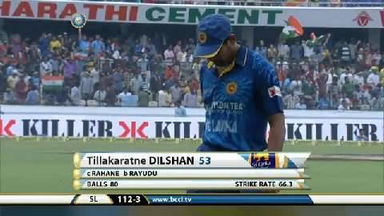 3RD ODI: IND vs SL – Tillakaratne Dilshan Wicket