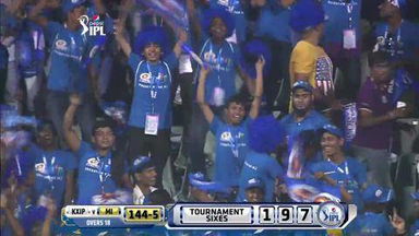 M22: MI vs KXIP–  Aditya Tare Six