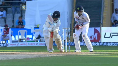Unbelievable: Ashwin’s delivery hits bails but Nicholls still safe