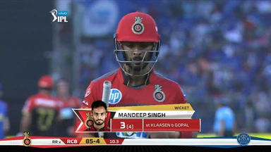 M53: RR vs RCB – Mandeep Singh Wicket