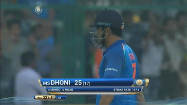 IND vs NZ 2017, 3rd ODI: MS Dhoni Wicket