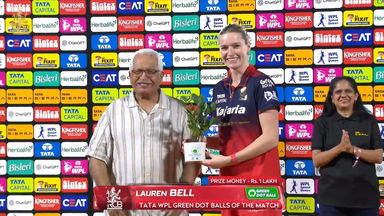 TATA WPL Green Dot Balls of the Match: Match 16, Royal Challengers Bengaluru vs Mumbai Indians, WPL 2026: Lauren Bell