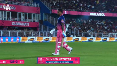 IPL 2026 M16: RR vs RCB - Shimron Hetmyer Wicket