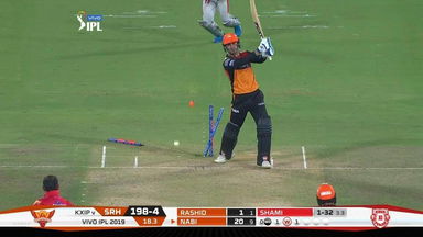 Shami sends Nabi's stumps for a toss