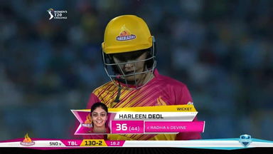 M01: Trailblazers vs Supernovas – Harleen Deol Wicket
