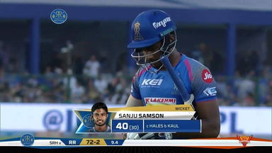 M28: RR vs SRH –  Sanju Samson Wicket