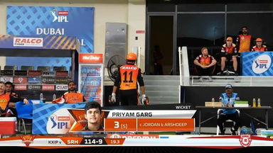 M43: KXIP vs SRH – Priyam Garg Wicket