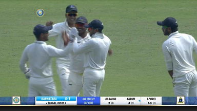 Ranji Trophy 2019-20: Bengal  vs Karnataka, SF2 - Anustup Majumdar takes a good low catch