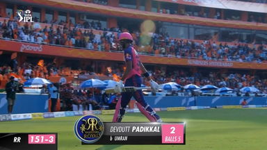 M04: SRH vs RR –  Devdutt Padikkal  Wicket