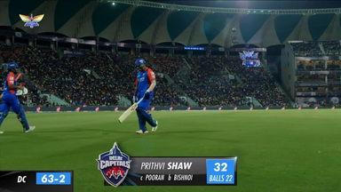 M26: LSG vs DC – Prithvi Shaw Wicket