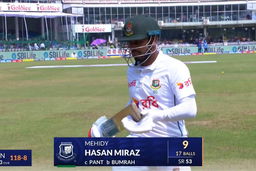 IND vs BAN 2024, 2ND Test: Mehidy Hasan Miraz Wicket