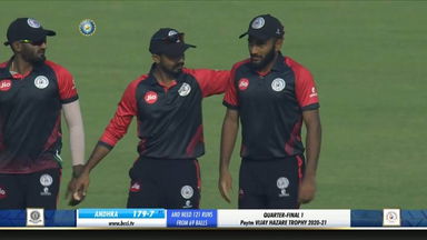 Vijay Hazare Trophy 2020-21, QF1 - Gujrat vs Andhra : Fall of wickets
