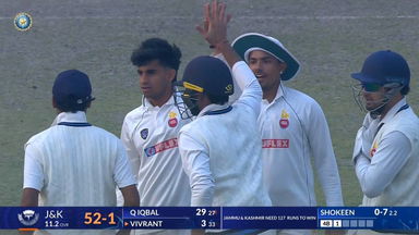 Ranji Trophy 2025-26, Delhi vs J&K: J&K 2nd Innings Fall of Wickets