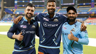 GT captain Hardik Pandya interviews finishers - Rashid & Tewatia