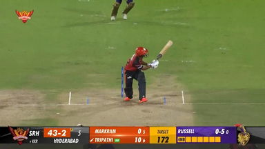 M47: SRH vs KKR – Rahul Tripathi Six