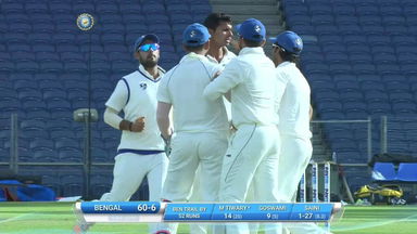 Ranji Trophy 2017-18, SF : Bengal vs Delhi - Fall of wickets - Bengal (2nd innings)