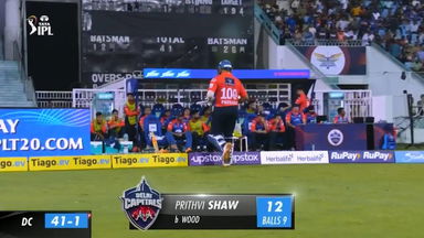 M03: LSG vs DC – Prithvi Shaw Wicket