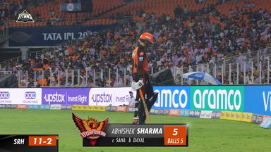 M62: GT vs SRH – Abhishek Sharma Wicket
