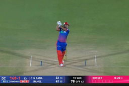 IPL 2026 M43: RR vs DC - Nitish Rana Six
