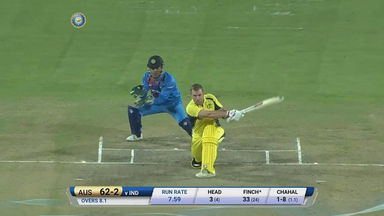 IND vs AUS 2017, 1st T20I: Aaron Finch Six