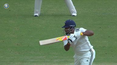 DULEEP TROPHY 2024, India A vs India B: 4,4,4,4,4: Sarfaraz takes the attack to Akash Deep