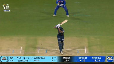 IPL 2025 Eliminator: GT vs MI - Sai Sudharsan Six