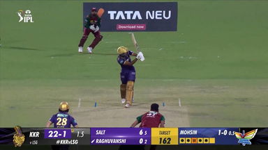 M28: KKR vs LSG – Angkrish Raghuvanshi Six