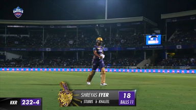 M16: DC vs KKR – Shreyas Iyer Wicket