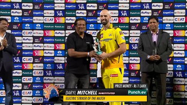 M61: CSK vs RR – Punch.ev Electric Striker of the Match – Daryl Mitchell