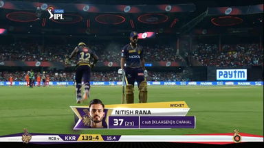 M17: RCB vs KKR – Nitish Rana Wicket
