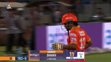 WPL 2025, M01 - GG vs RCB: Simran Shaikh Wicket