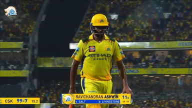 IPL 2025 M08: CSK vs RCB - Ravichandaran Ashwin Wicket