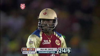 Match 25 KXIP vs RCB – Gayle's 3rd Six