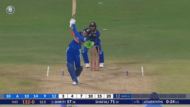 IND-W vs SL-W 2025, 4th T20I: Smriti Mandhana Six
