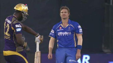 M25: RR vs KKR–  Andre Russell Wicket