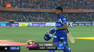 M25: SRH vs MI – Tilak Varma Wicket
