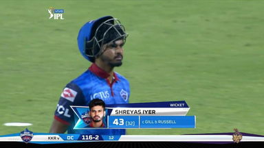 M10: DC vs KKR – Shreyas Iyer Wicket
