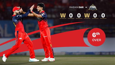 Double-wicket maiden! Rasikh Dar's sensational over