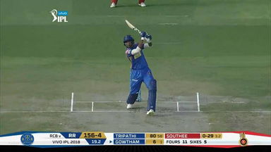 M53: RR vs RCB –  Krishnappa Gowtham Six