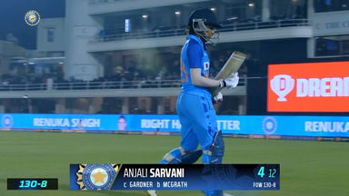 IND-W vs AUS-W 2022, 5TH T20I: Anjali Sarvani  Wicket