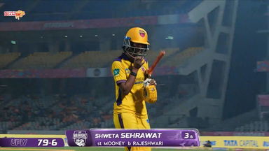 Wicket: Match 14, Gujarat Giants vs UP Warriorz, WPL 2026: Shweta Sehrawat Wicket